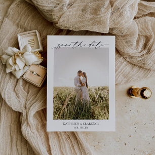 Simple Classic Photo Elegant Wedding Save The Date