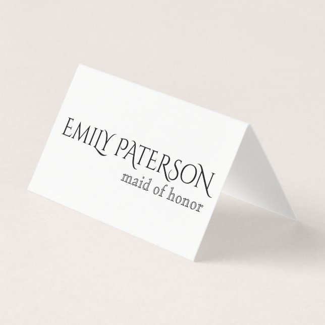 Simple Classic Place Cards (Front)