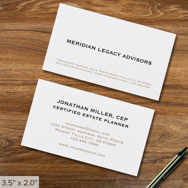 Simple Classic Professional Business Card (Creator Uploaded)