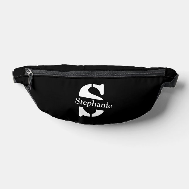Simple Classic Professional Monogram and Name Bum Bags (Lay Down)