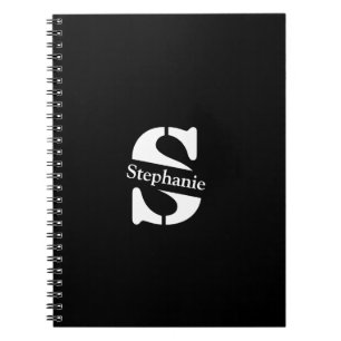 Simple Classic Professional Monogram and Name Notebook