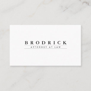 Simple Classic Professional White Business Card