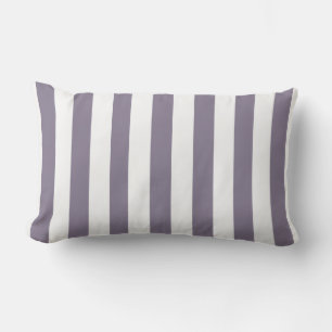 Simple Classic Purple Cabana Stripes Lumbar Pillow