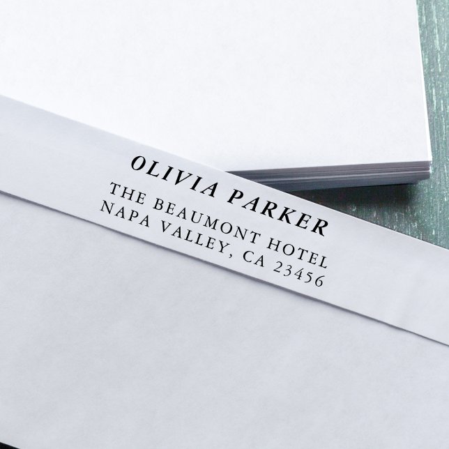 Simple Classic Return Address Rubber Stamp (Stamp Mockup)