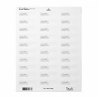 Simple Classic Return Address Text Based Label