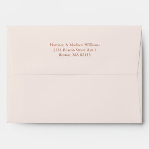 Simple classic rose gold pale pink custom Elegant Envelope