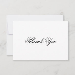Simple Classic Script Thank You Note Card
