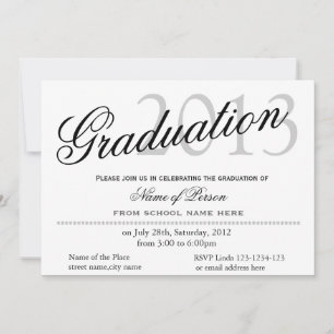 Simple, classic,stylish graduation announcment invitation