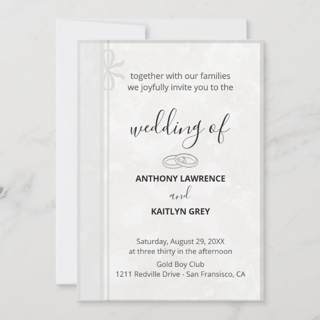 Simple Classic Wedding Invitation – Custom (Front)