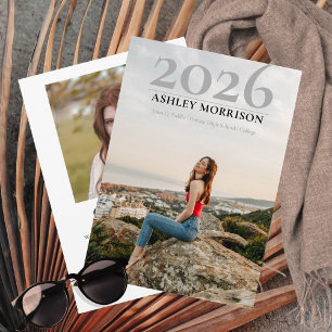Simple Classy 2025 Two Photo Graduation Invitation