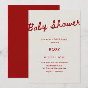 Simple classy baby shower  invitation