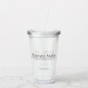 Simple Classy Black Text Acrylic Tumbler