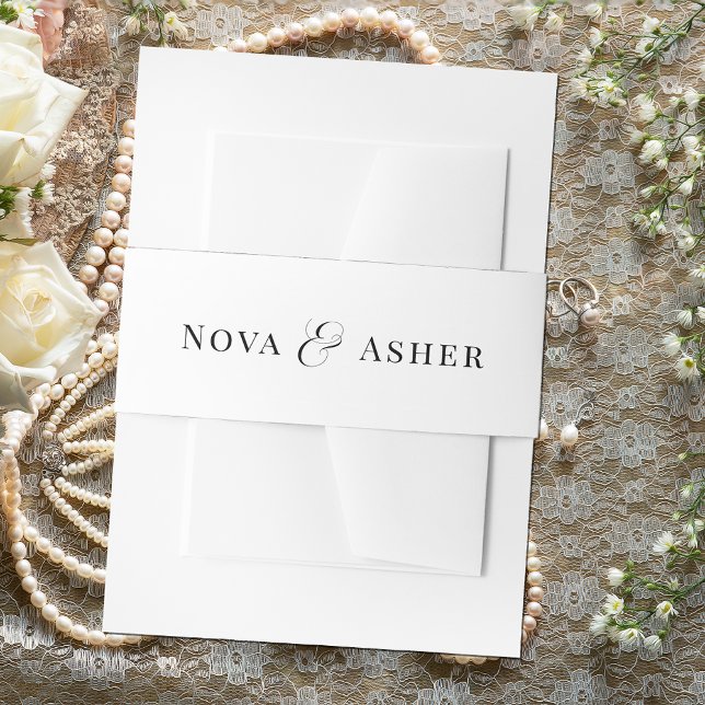 Simple Classy Elegant Modern Classic Traditional Invitation Belly Band (Creator Uploaded)