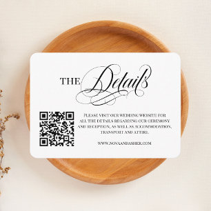Simple Classy Elegant Script Modern QR Code Enclosure Card