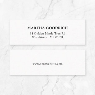 Simple Classy Elegant Typography 12 Mini Business Card