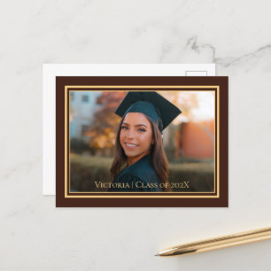 Simple Classy Graduation Announcement Postcard