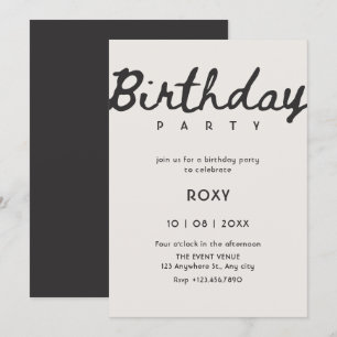 Simple classy  invitation