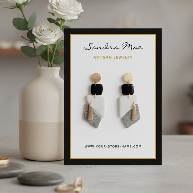 Simple Classy Minimalist Jewelry Display Card (Creator Uploaded)