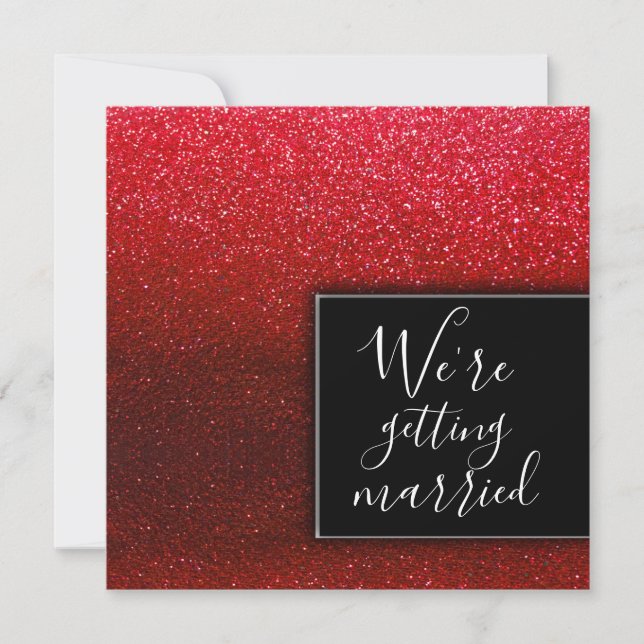 Simple Classy Modern Glitter Wedding Elegant Bride Invitation (Front)