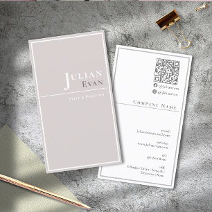Simple Classy Professional Beige Business Card