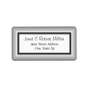 Simple Classy Silver Return Address Label