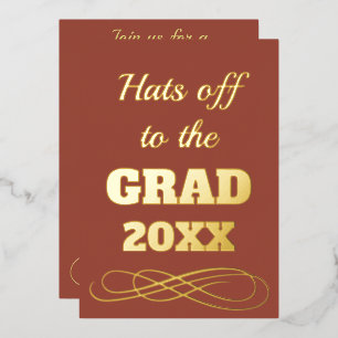 Simple Classy Terracotta Hats Off to the Grad