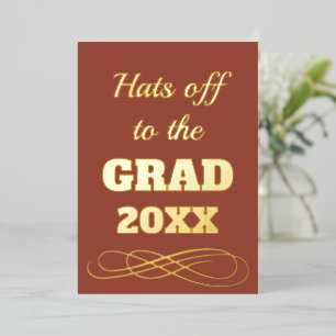 Simple Classy Terracotta Hats Off to the Grad