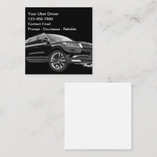 Simple Classy Uber Driver Taxi Business Cards