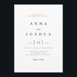 Simple & Classy Wedding Invitation<br><div class="desc">A simple and classy wedding invitation perfect for any style of wedding. Easy to personalise with your own custom text.</div>