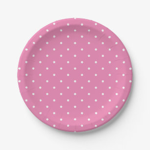 Simple & Classy White Spots on Pink Paper Plates