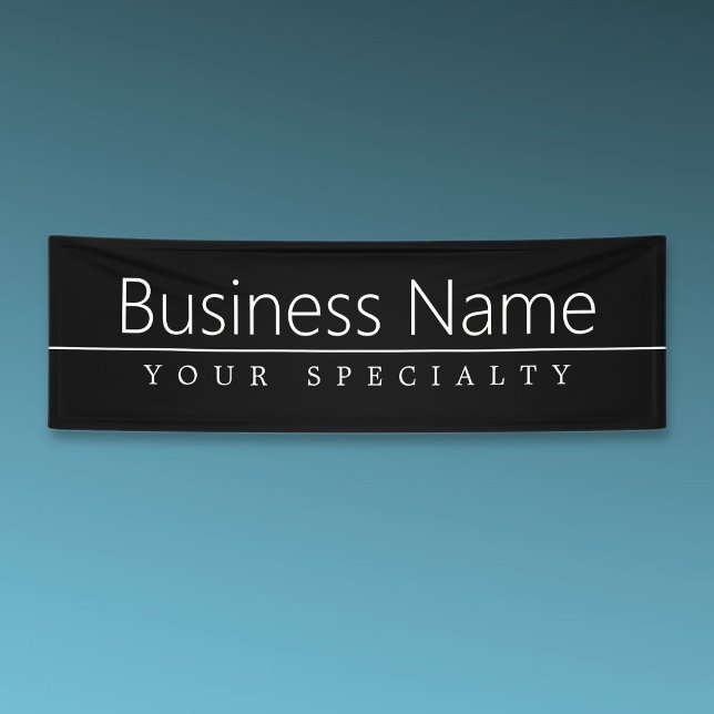 Simple Classy White Text on Black Banner (Creator Uploaded)