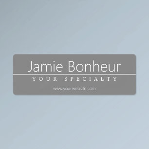 Simple Classy White Text on Grey