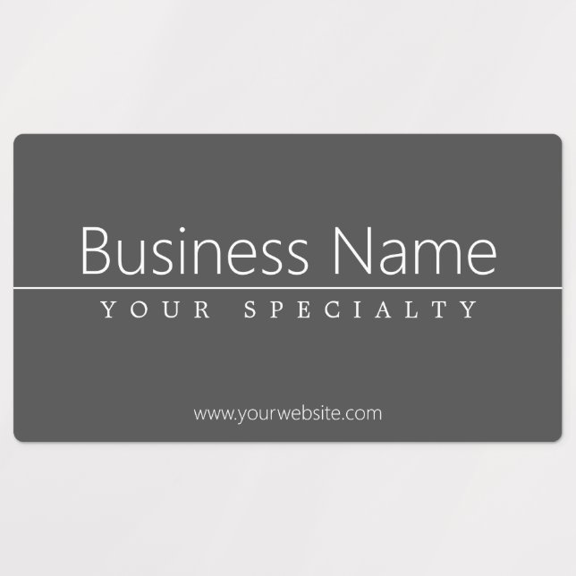 Simple Classy White Text on Grey Waterproof (Design 1)