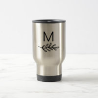 Simple Clean Botanical Line Drawing with Monogram