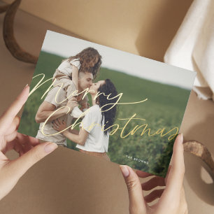 Simple Clean Christmas Family Photo