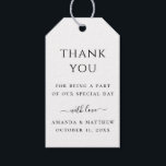 Simple clean classic minimalist wedding thank you gift tags<br><div class="desc">Black and white simple clean classic thank you tag for elegant minimalist wedding. Please contact me if you need additional items.</div>