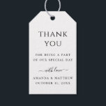 Simple clean classic minimalist wedding thank you gift tags<br><div class="desc">Black and white simple clean classic thank you tag for elegant minimalist wedding. Please contact me if you need additional items.</div>
