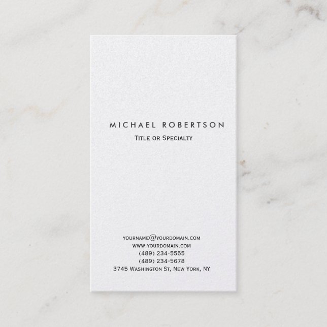 Simple Clean Consultant Business Card (Front)
