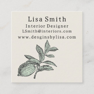 Simple Clean Lemon Business Card