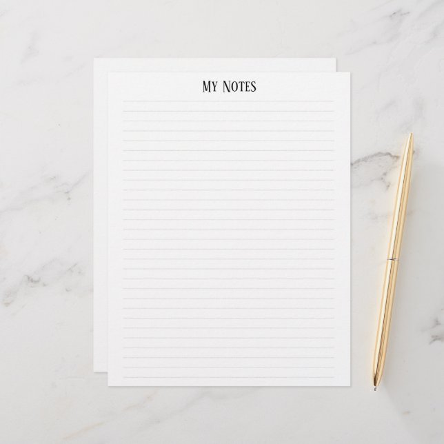 Simple Clean Minimalist Dotted Lines personalise Custom Letterhead (Front/Back In Situ)