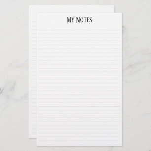 Simple Clean Minimalist Dotted Lines personalise Stationery