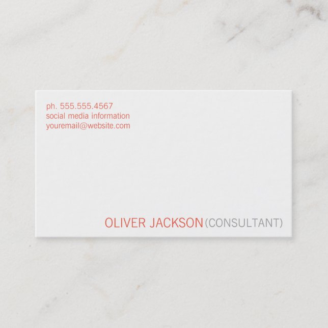Simple Clean Professional Business Card (Front)