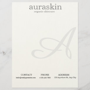 Simple Clean Skincare Letterhead for Beauty Brands