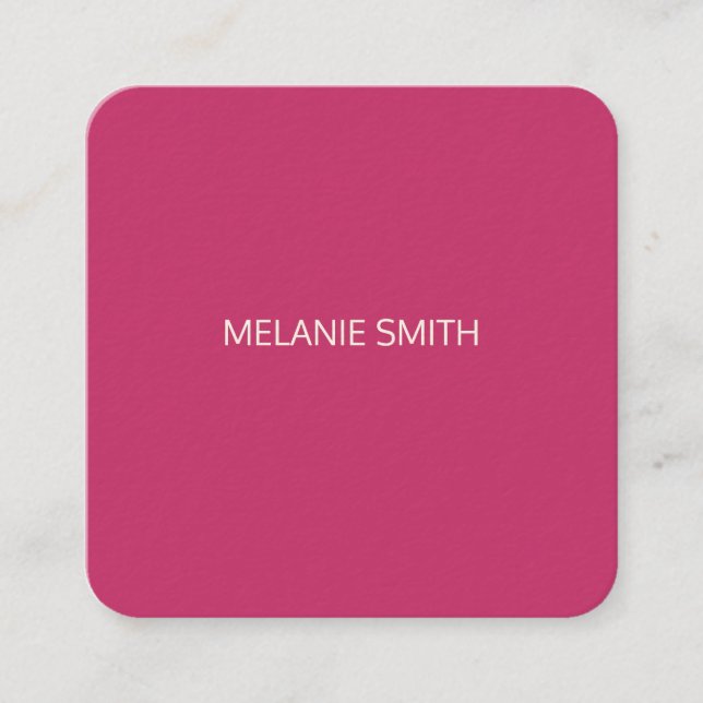 Simple Clean Square Business Card (Front)