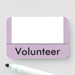 Simple, Clean "Volunteer" Name Tag