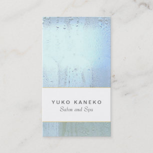 Simple Clear Light Blue Salon and Spa Chic Business Card