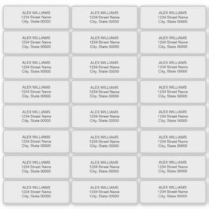 Simple Clear Transparent Return Address Labels