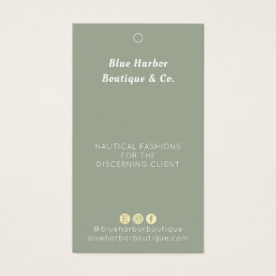 Simple Clothing Store Sage Green Retail Price tag 