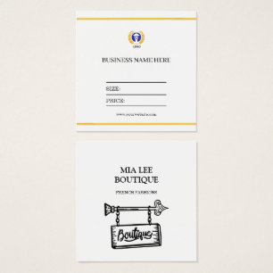 Simple Clothing Store Square Swing Price Tag