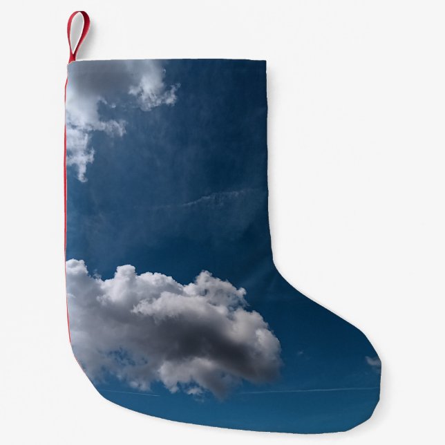 Simple clouds small christmas stocking (Front)